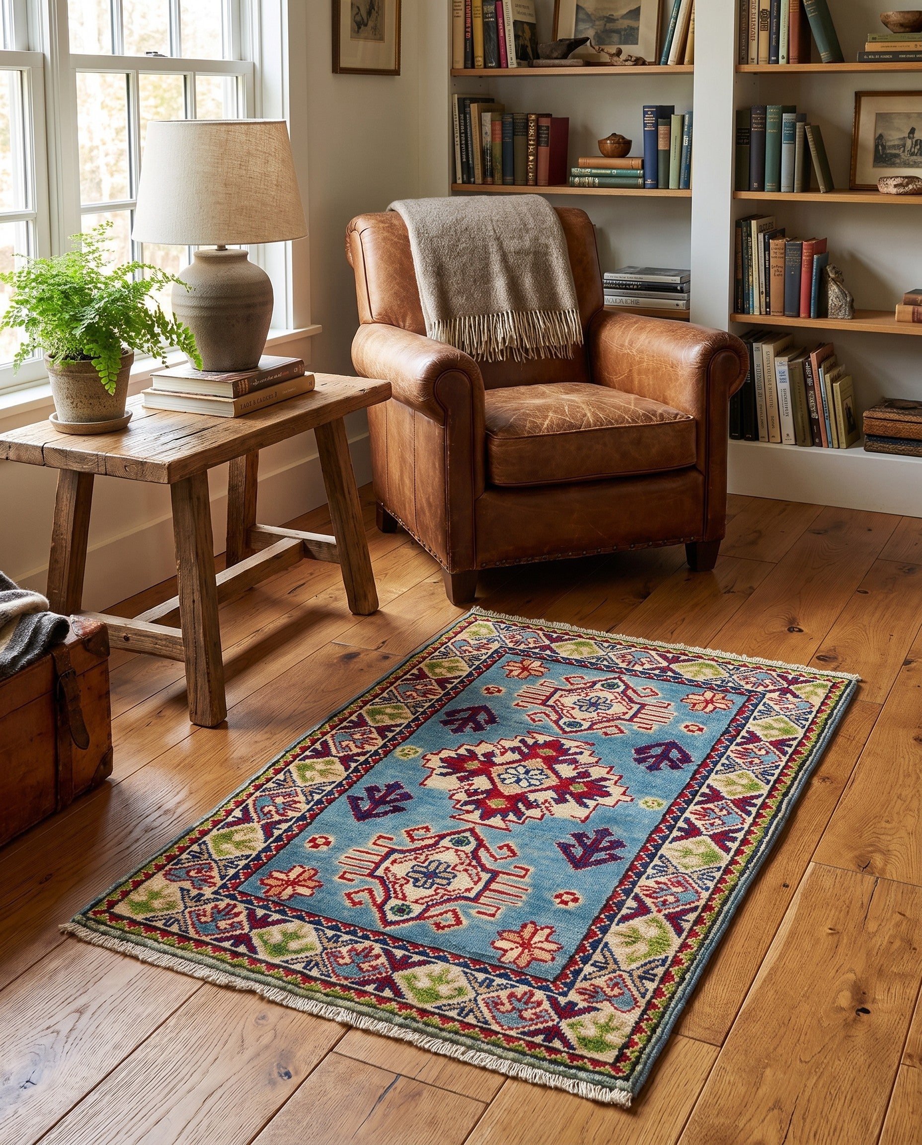 2' x 3' 1 Hand Knotted Kazak Rug