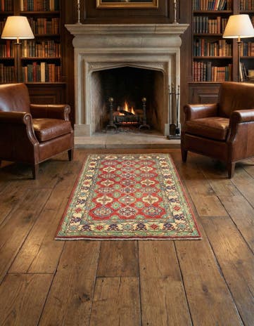 3' 3 x 5' Hand Knotted Kazak Rug