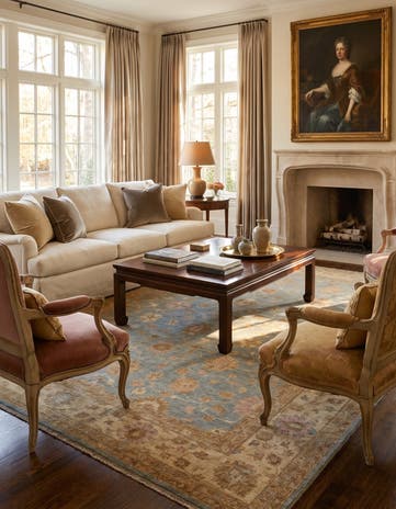8' 11 x 11' 7 Hand Knotted Peshawar Ziegler Rug