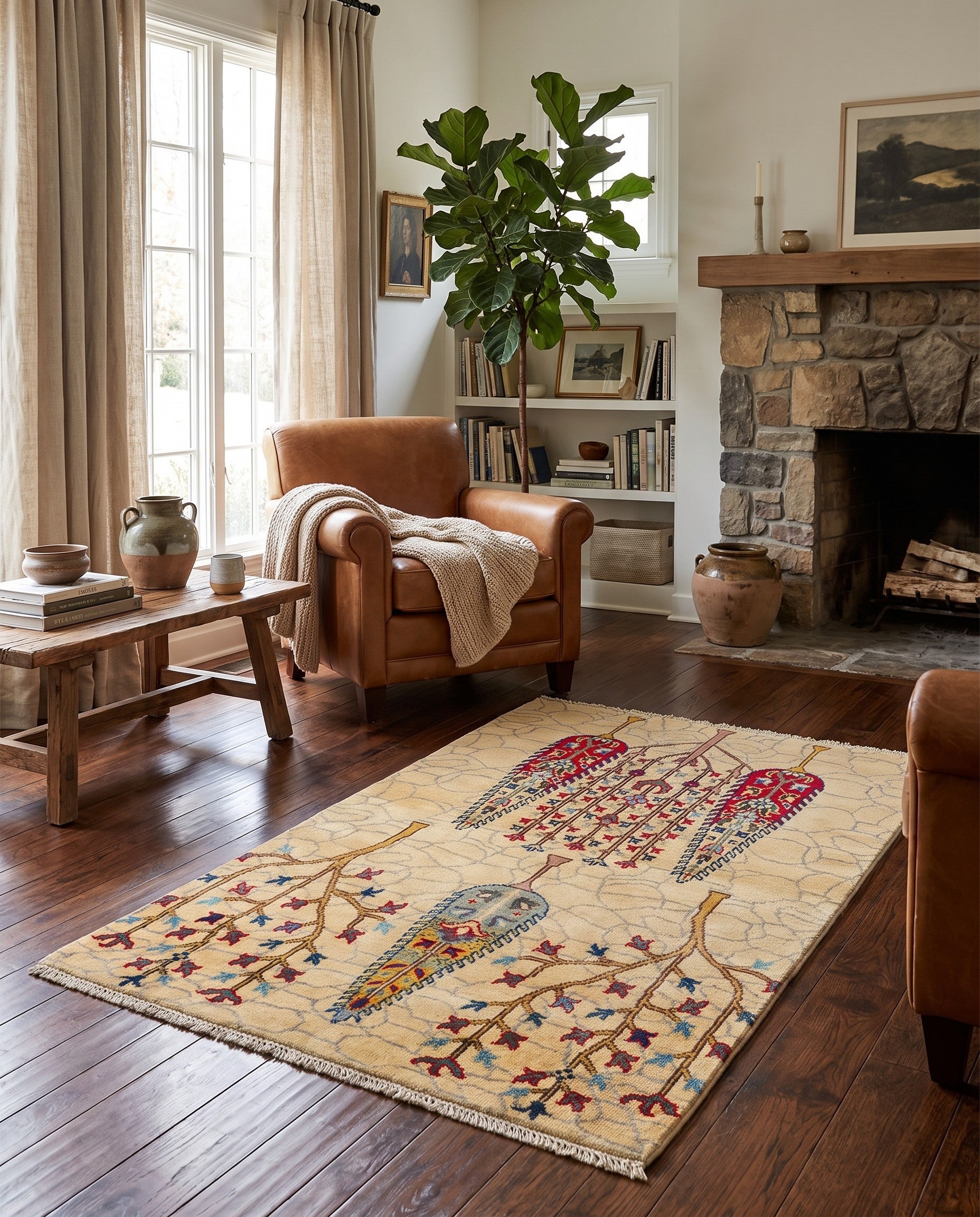 3' 2 x 5' Hand Knotted Kazak Rug