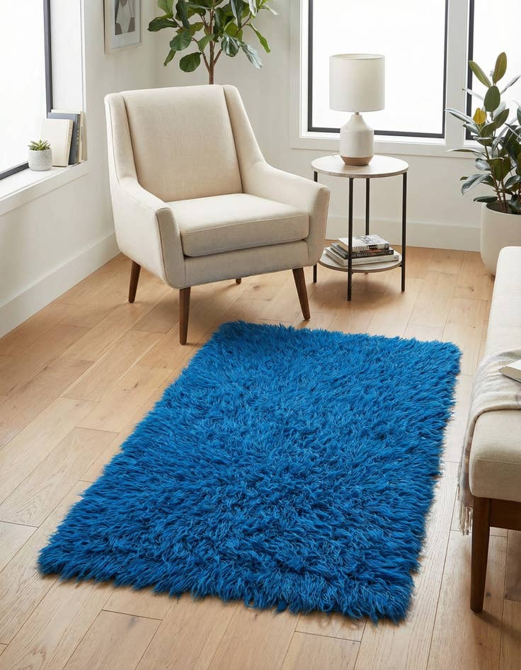 Detail image of 2' 9 x 4' 8 Hand Knotted Moroccan Wool Rug