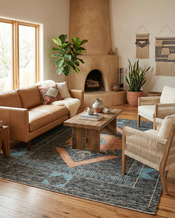 Detail image of 7' 10 x 10' Hand Woven Kilim Wool Rug