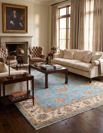 6' 9 x 10' Hand Knotted Ziegler Rug