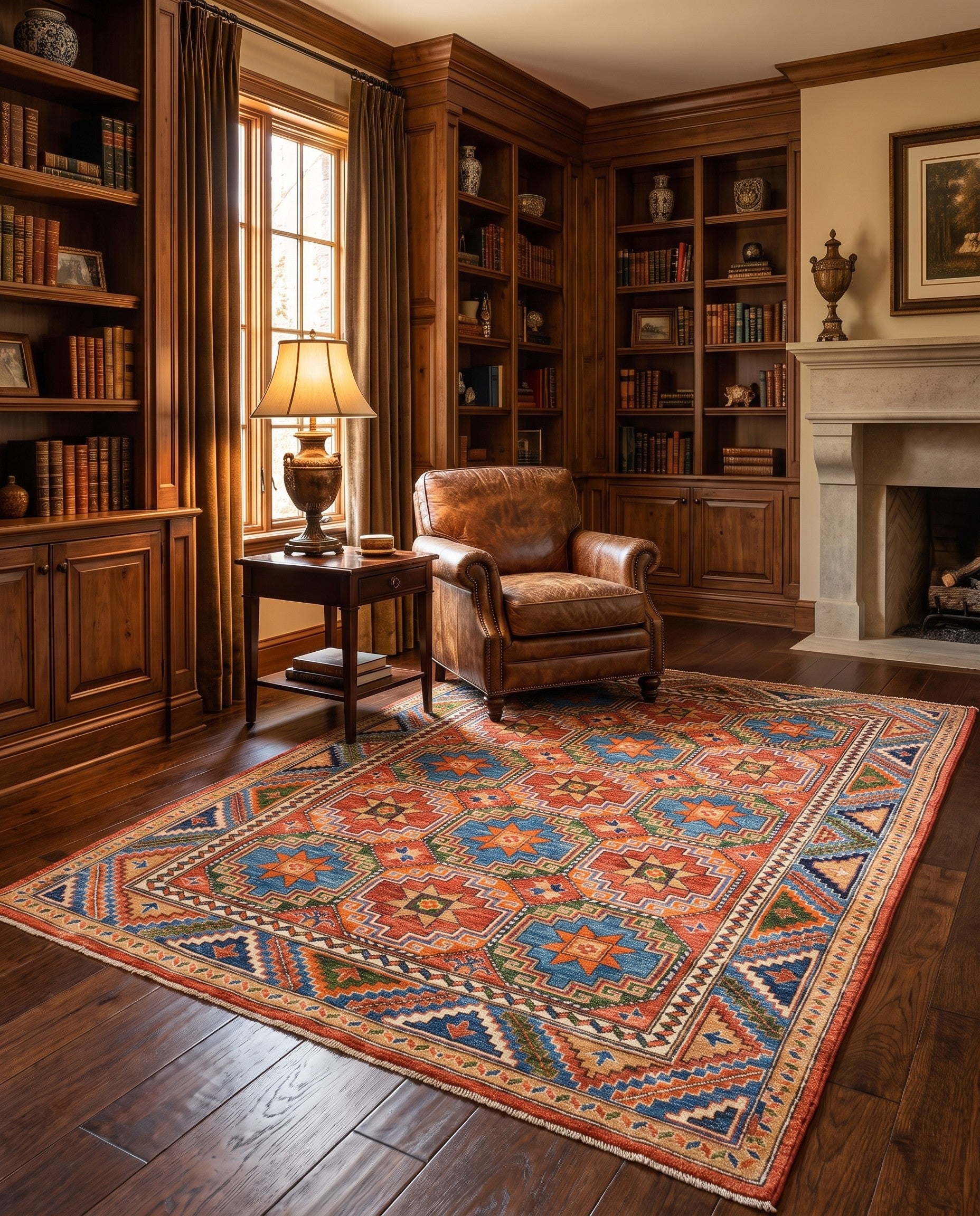 4' 10 x 6' 6 Hand Knotted Kazak Rug