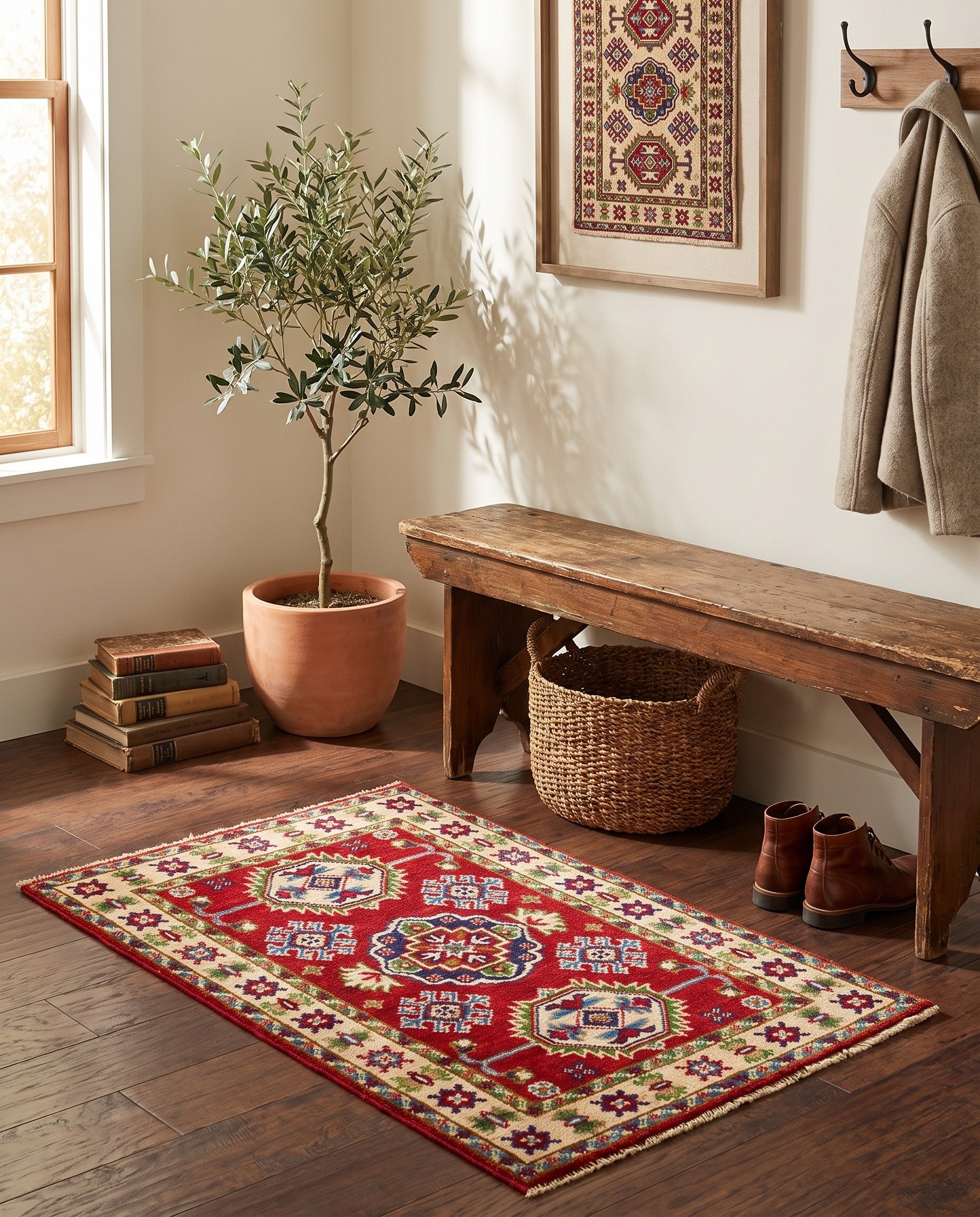 2' 1 x 3' 6 Hand Knotted Kazak Rug
