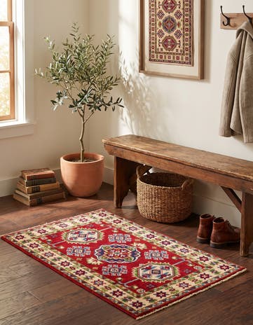 2' 1 x 3' 6 Hand Knotted Kazak Rug