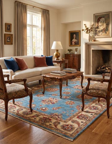 5' 1 x 7' Hand Knotted Ziegler Rug