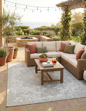 7' 10 x 10' Easy-Clean Jill Zarin Dubai Indoor / Outdoor Rug