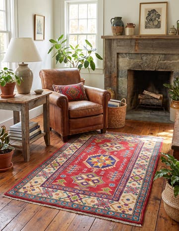 2' 8 x 4' 2 Hand Knotted Kazak Rug