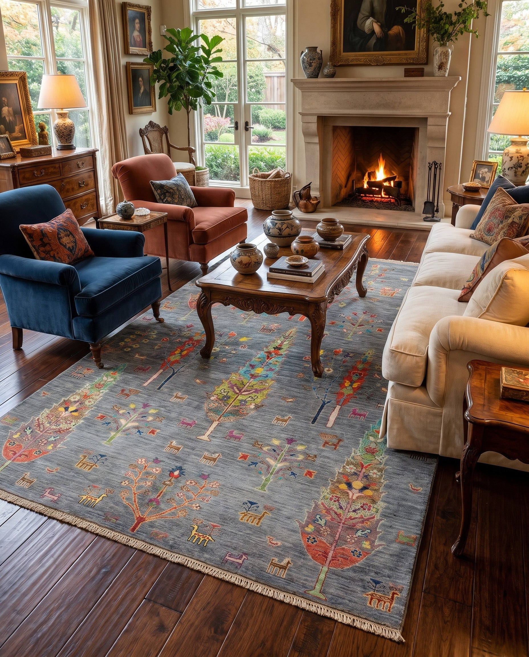 5' 8 x 8' 6 Hand Knotted Ariana Rug