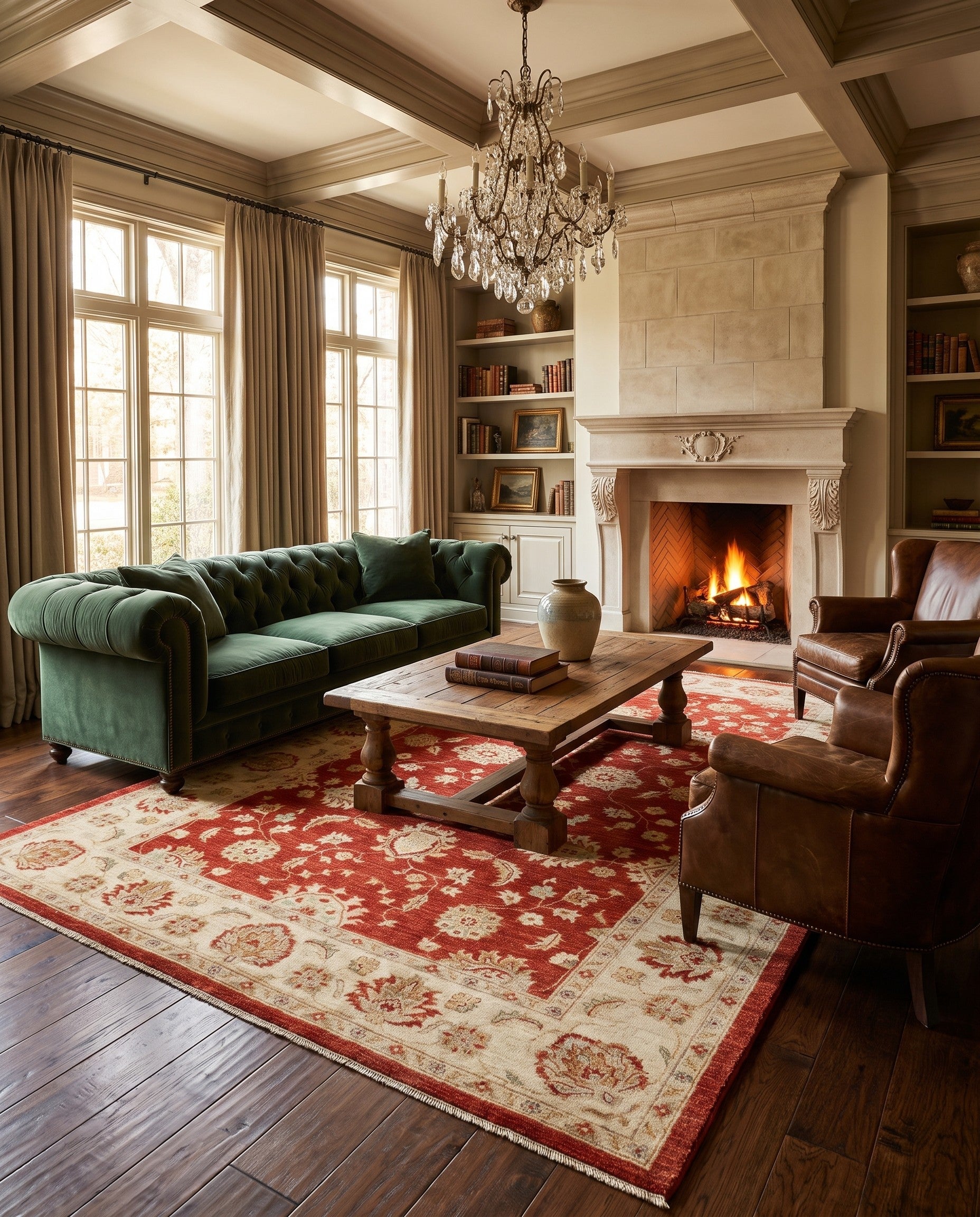 6' 5 x 9' 7 Hand Knotted Ziegler Rug