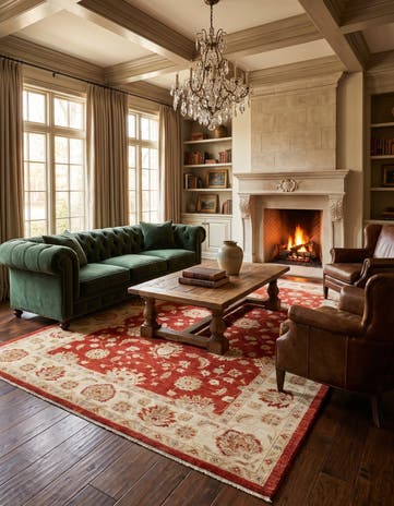 6' 5 x 9' 7 Hand Knotted Ziegler Rug