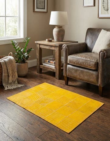 2' 1 x 3' 1 Cowhide Leather Rug