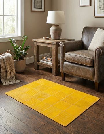 2' 1 x 3' 1 Cowhide Leather Rug