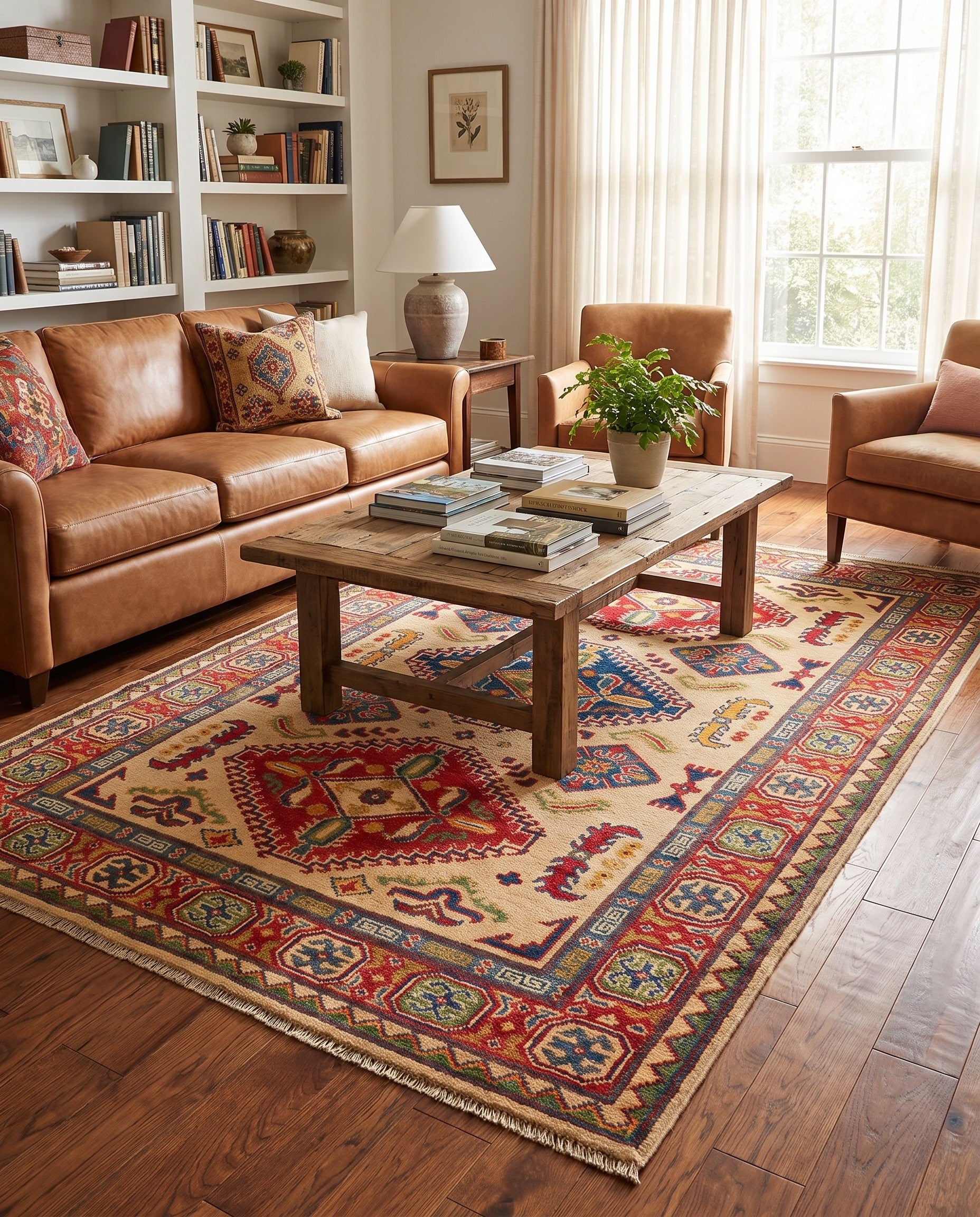 3' 11 x 6' 3 Hand Knotted Kazak Rug