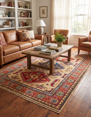 3' 11 x 6' 3 Hand Knotted Kazak Rug