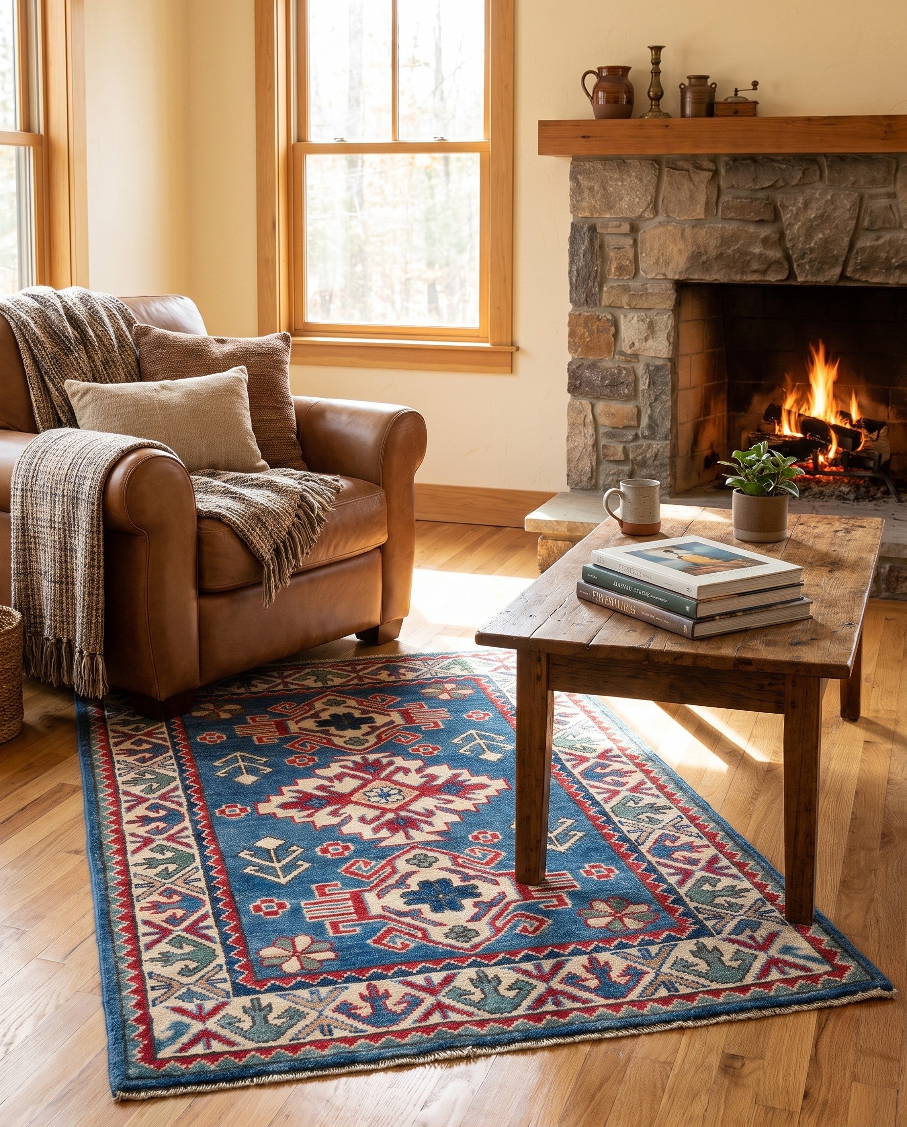 2' 7 x 4' 2 Hand Knotted Kazak Rug