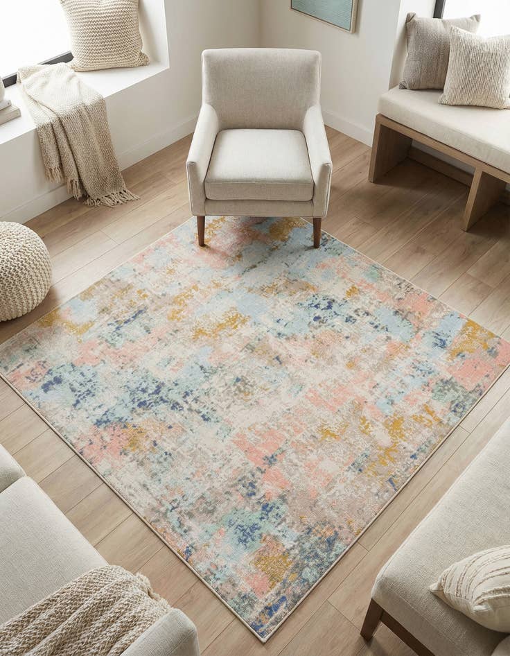 Detail image of 5' x 5' Lotus Square Rug