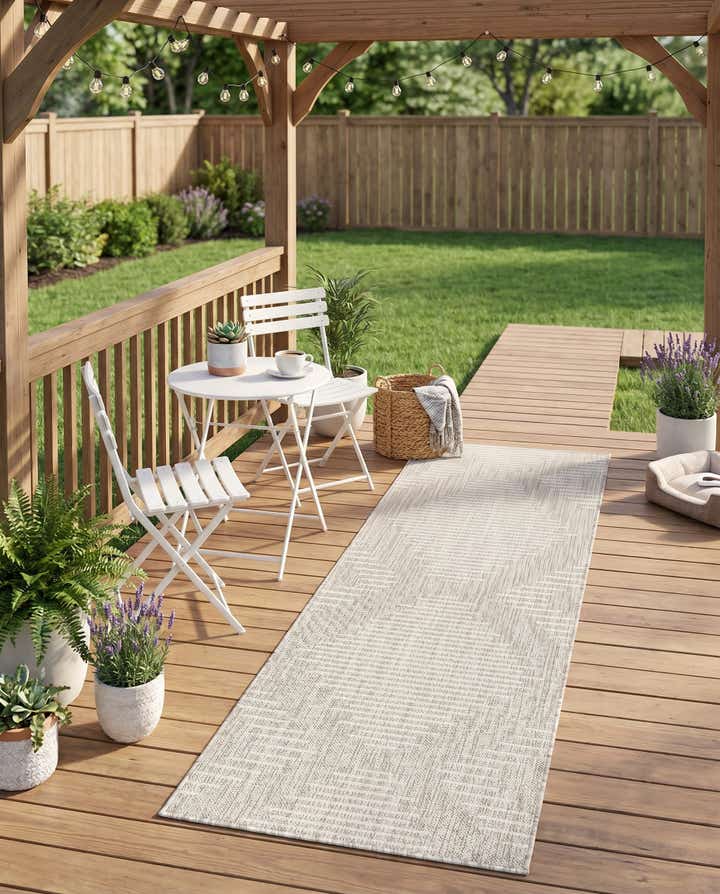 2' x 5' 3 Easy-Clean Modern Indoor / Outdoor Runner Rug