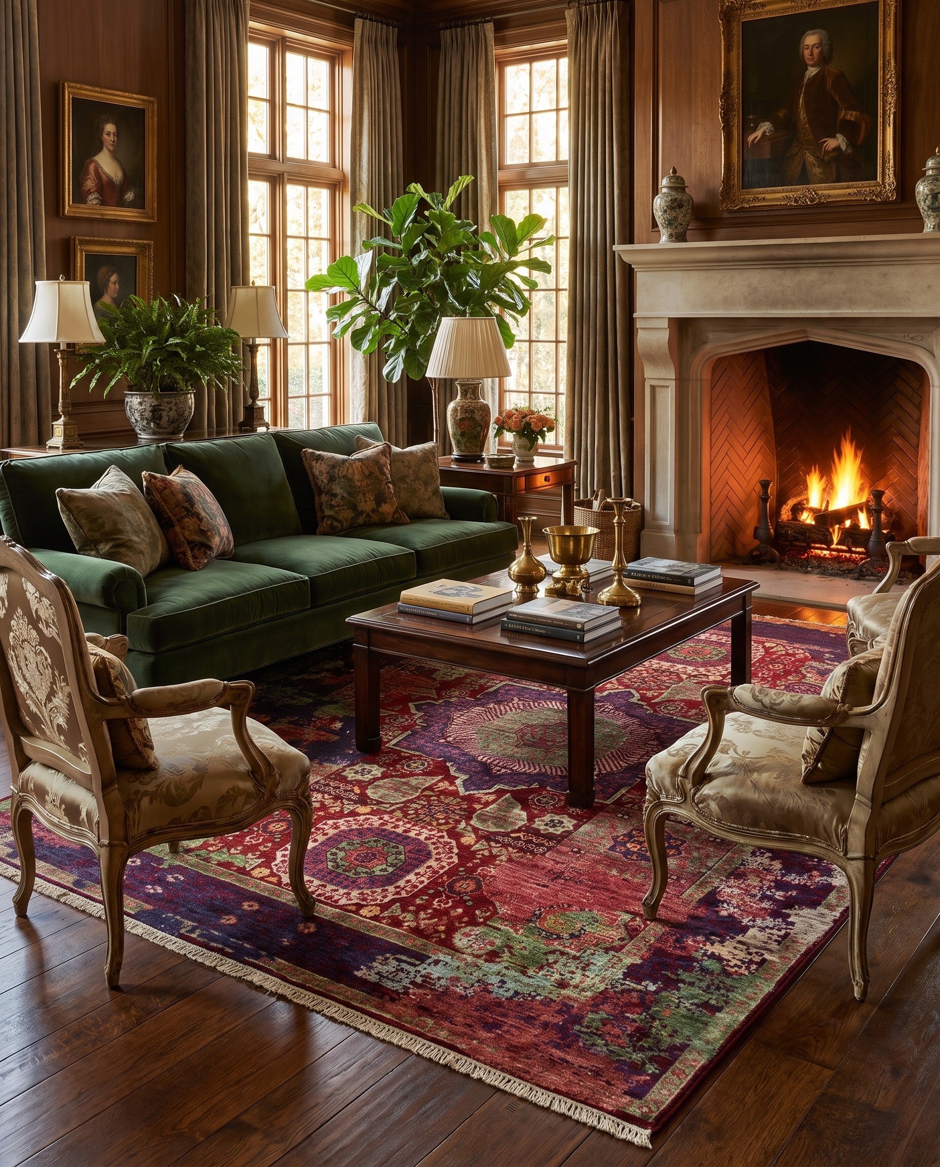 4' 11 x 6' 5 Hand Knotted Mamluk Ziegler Rug