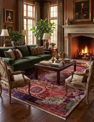 4' 11 x 6' 5 Hand Knotted Mamluk Ziegler Rug