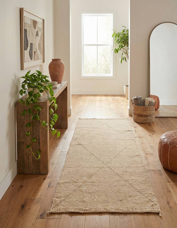 Detail image of 5' 2 x 9' 6 Hand Knotted Moroccan Wool Runner Rug