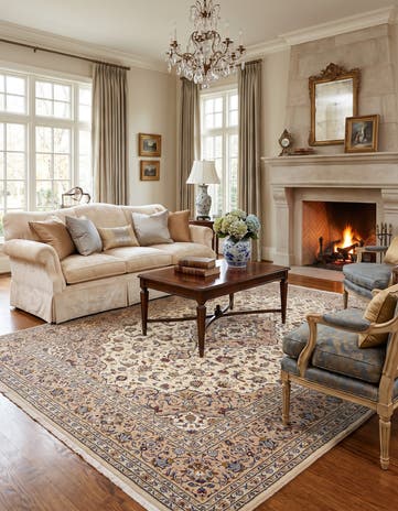 8' 2 x 12' Kashan Wool Rug