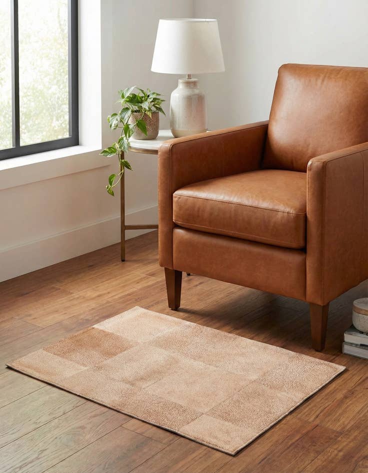 Detail image of 2' 2 x 3' 1 Cowhide Leather Rug