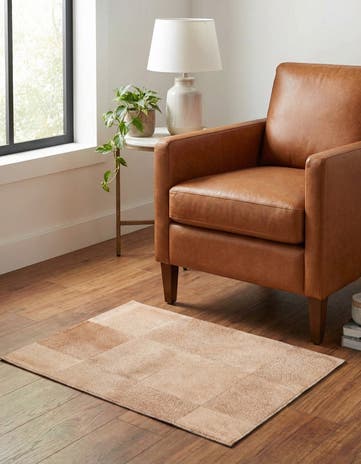 2' 2 x 3' 1 Cowhide Leather Rug