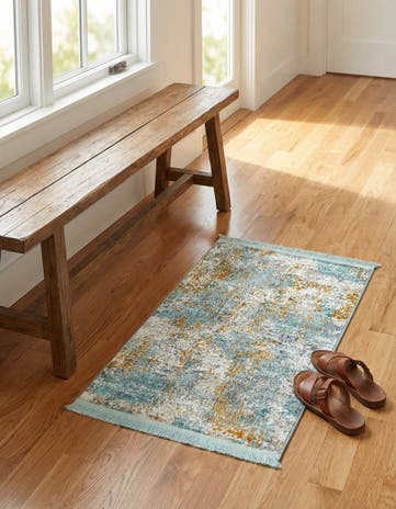 Cream Blue Paragon Rug