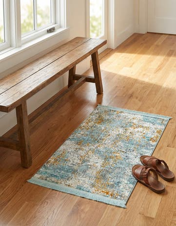 Cream Blue Paragon Rug