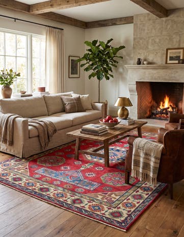 6' 2 x 9' 2 Hand Knotted Kazak Rug