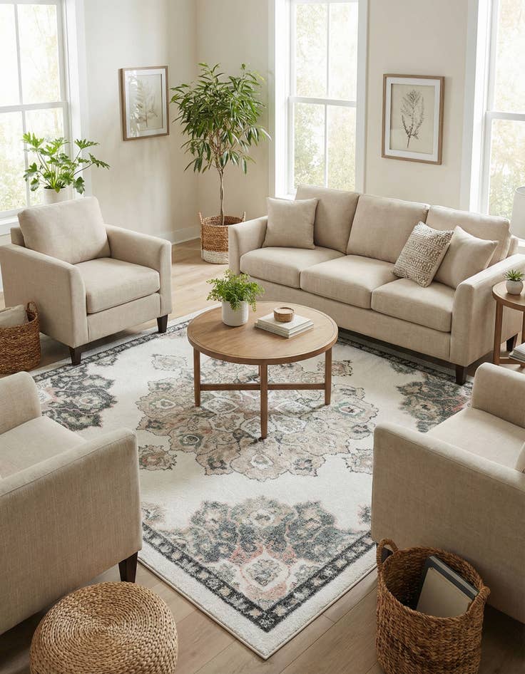 Detail image of 7' 10 x 7' 10 Parker Square Rug