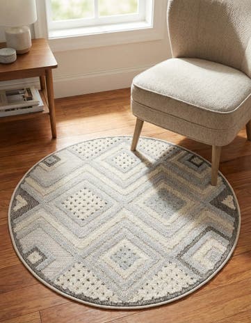 Sandy Beige Arlo Round Rug
