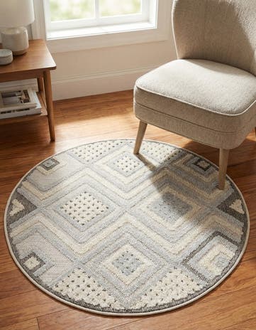 Sandy Beige Arlo Round Rug