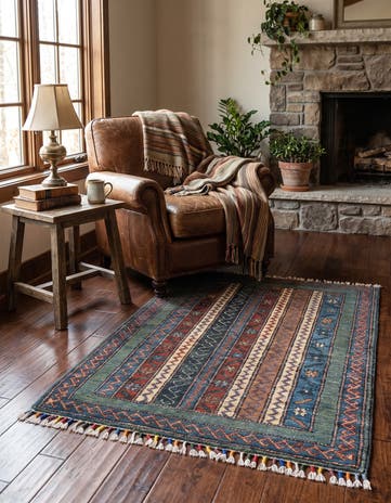 2' x 3' 1 Hand Knotted Kazak Rug