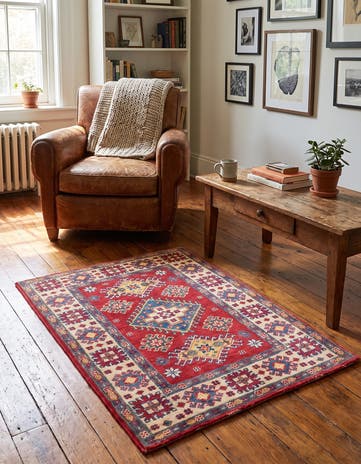 2' 9 x 4' Hand Knotted Kazak Rug