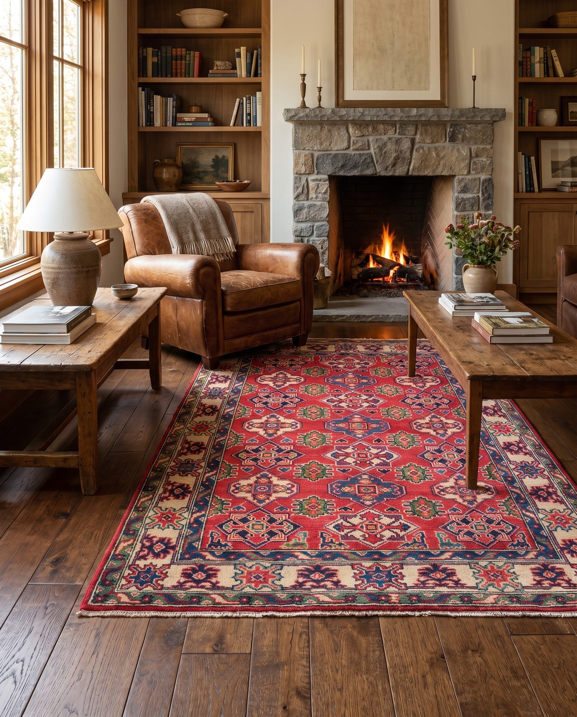 4' x 5' 10 Hand Knotted Kazak Rug
