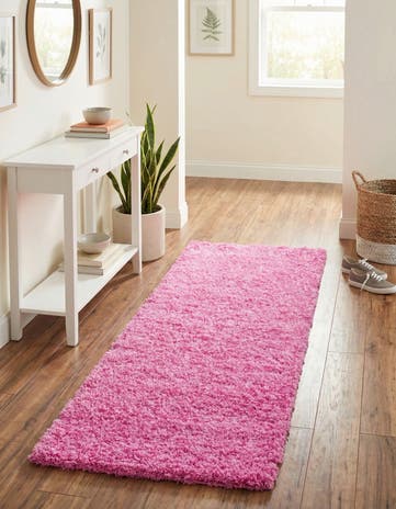 2' x 5' Solid Shag Runner Rug