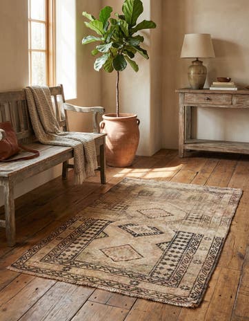 2' 6 x 4' Hand Knotted Ultra Vintage Persian Wool Rug