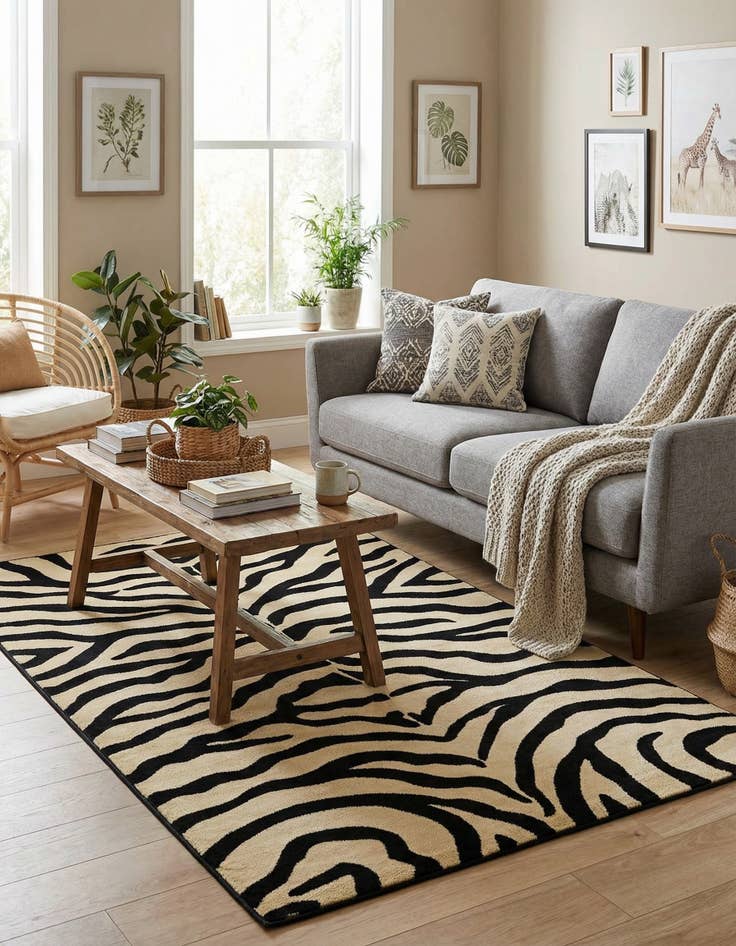 Detail image of 5' 3 x 8' Safari Rug