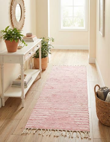 2' 2 x 6' 1 Hand Woven Chindi Cotton Runner Rug