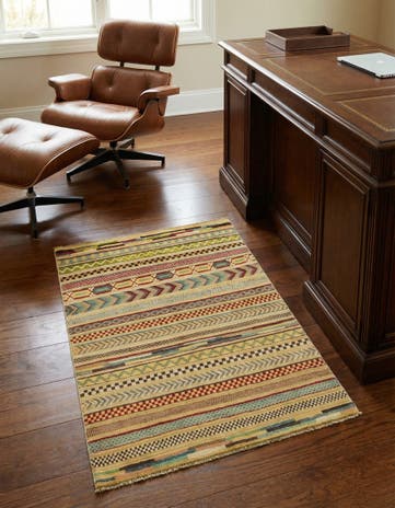 2' 8 x 3' 11 Hand Knotted Modern Ziegler Rug
