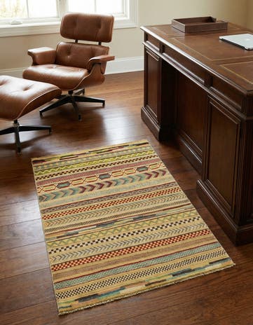 2' 8 x 3' 11 Hand Knotted Modern Ziegler Rug