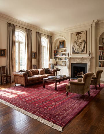 9' 3 x 11' 6 Hand Knotted Bokhara Rug