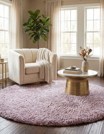 6' 7 x 6' 7 Infinity Shag Round Rug