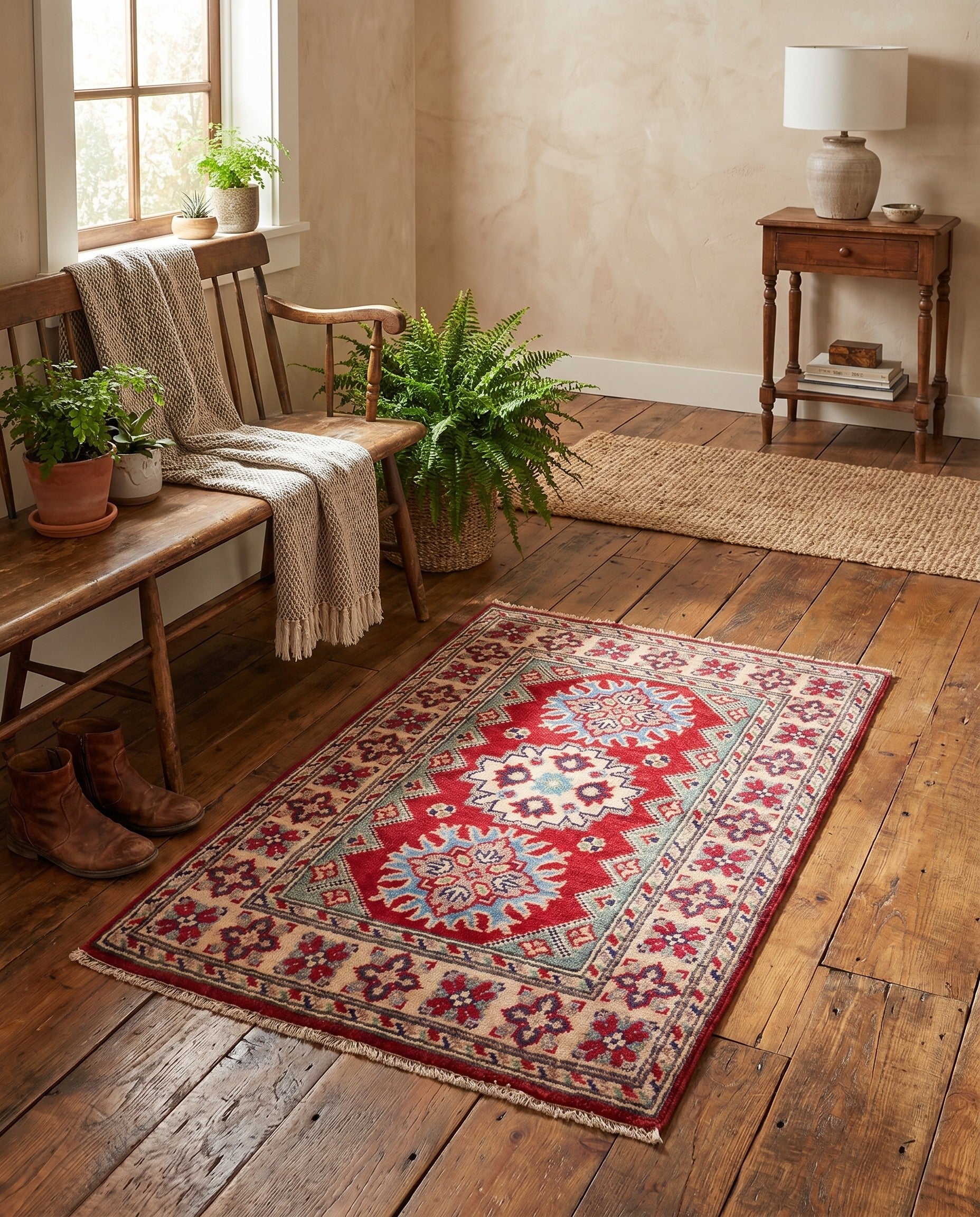 2' x 3' Hand Knotted Kazak Rug