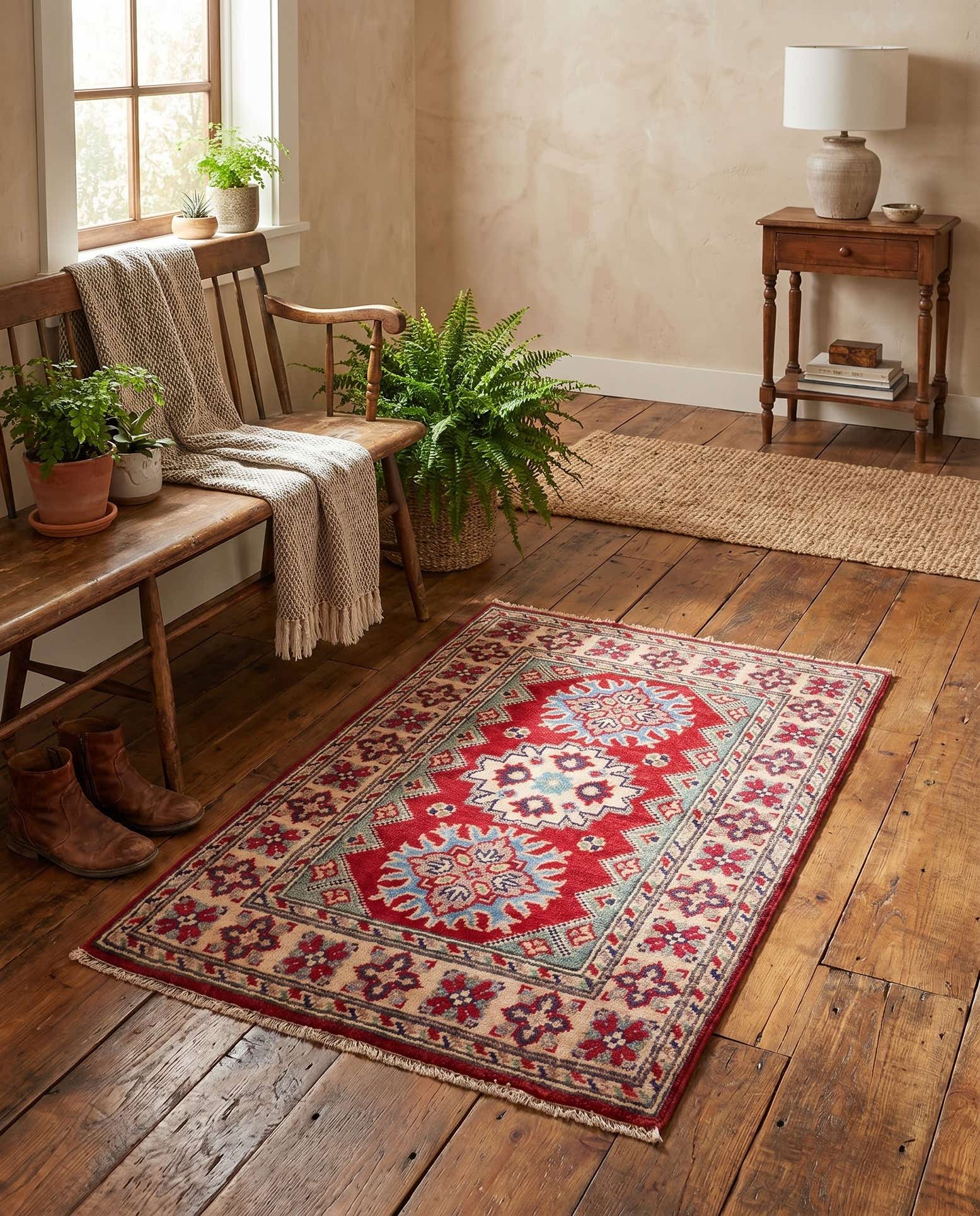 2' x 3' Hand Knotted Kazak Rug