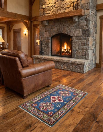 1' 11 x 3' 1 Hand Knotted Kazak Rug
