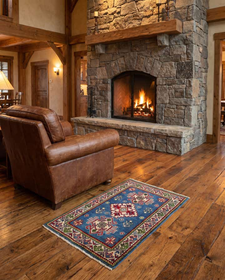 1' 11 x 3' 1 Hand Knotted Kazak Rug